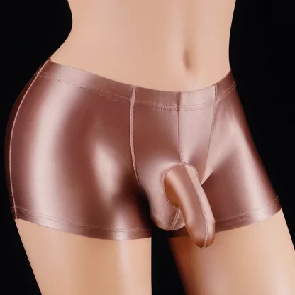 Glossy Long Crotch Sleeve Boxer Brief - Image 2