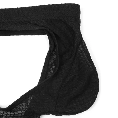Fishnet Solid Brief with Open Back Design - Image 14