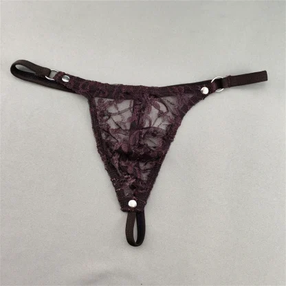 Playful Sheer Floral Lace G-strings - Image 12