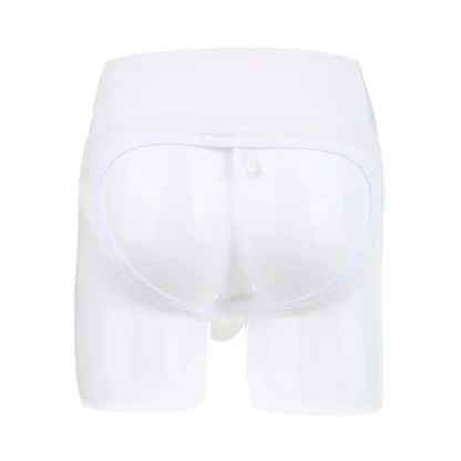 Fishnet Solid Brief with Open Back Design - Image 10