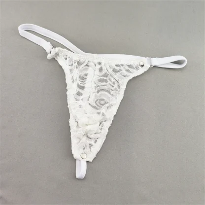 Playful Sheer Floral Lace G-strings - Image 11