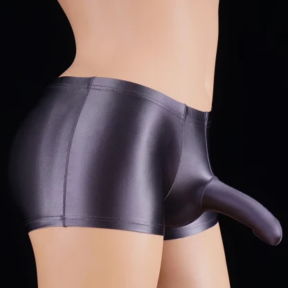 Glossy Long Crotch Sleeve Boxer Brief - Image 10