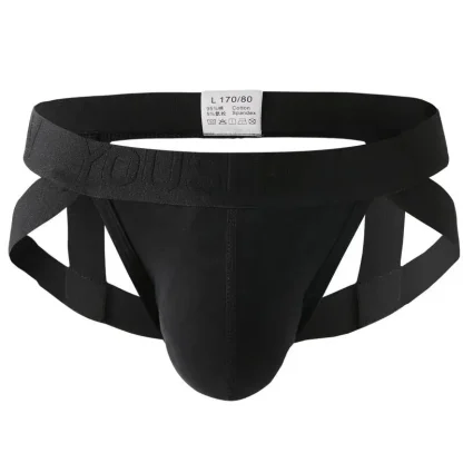 Solid Color Jockstrap with Strappy Decor