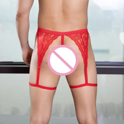 Suspender Seductive G-string with Lace - Image 10
