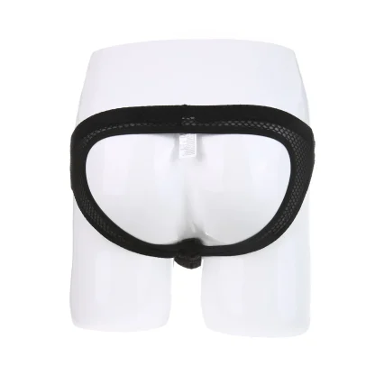 Fishnet Solid Brief with Open Back Design - Image 6