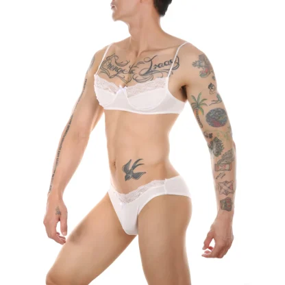Lace Trim Lingerie Set for Men - Image 6