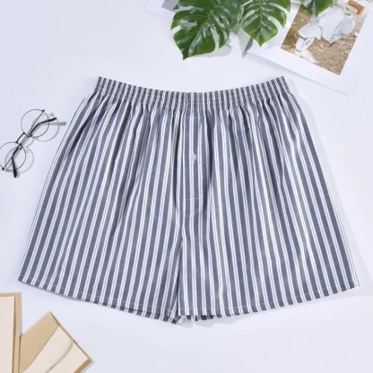 Loose Fit Boxer Short with Plaid Print - Image 11