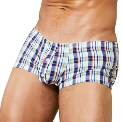 Comfortable Boxer Shorts with Plaid Pattern - Image 14