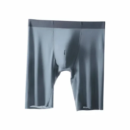 Breathable Long Leg Solid Boxer Briefs - Image 12