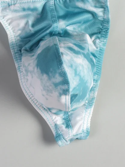 Trendy Men's Thong with Tie Dye Print - Image 12