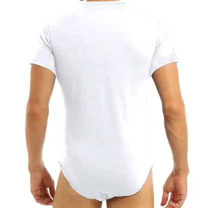 Short Sleeve Bodysuit with Snap Button Crotch - Image 8