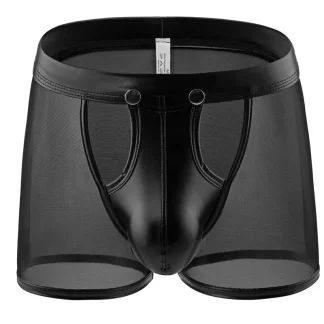 Transparent Boxer Brief with Snap Button Crotch
