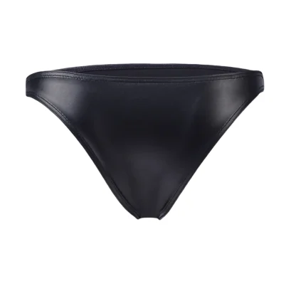 Black Sexy Brief with Zippered Crotch - Image 2