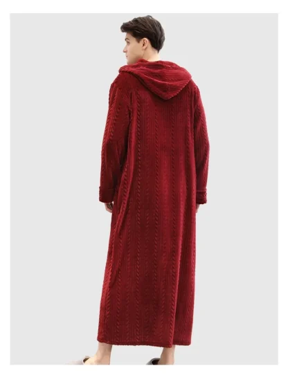 Cozy Zippered Robe with Hoodie - Image 11