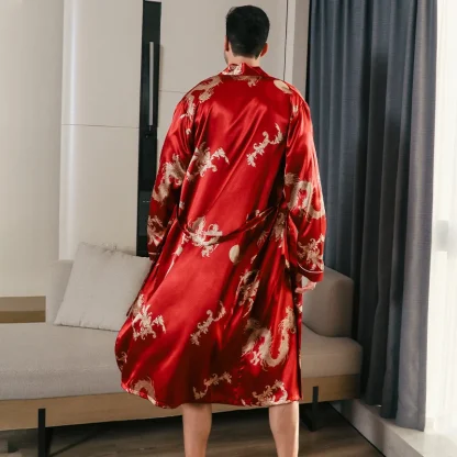 Shiny Robe with Printed Dragon - Image 2