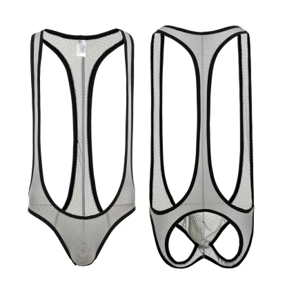 Wrestling Singlet Bodysuit with Open Back - Image 6