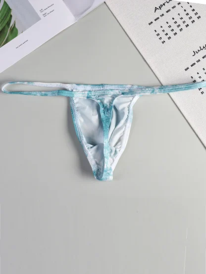 Trendy Men's Thong with Tie Dye Print - Image 3