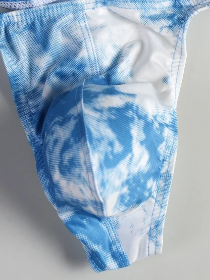 Trendy Men's Thong with Tie Dye Print - Image 11
