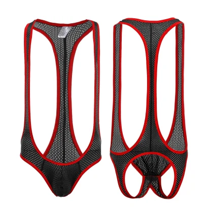 Wrestling Singlet Bodysuit with Open Back - Image 5