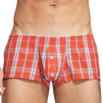 Comfortable Boxer Shorts with Plaid Pattern - Image 7