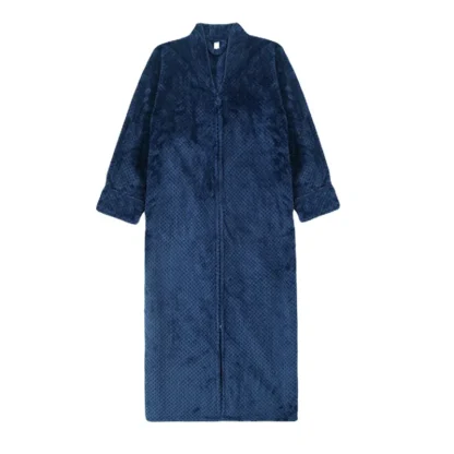Thickened Zippered Sleepwear Robe - Image 6