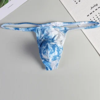 Trendy Men's Thong with Tie Dye Print
