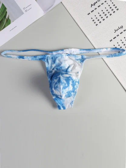 Trendy Men's Thong with Tie Dye Print
