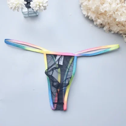 Sheer G-strings with Colorful Strap - Image 2