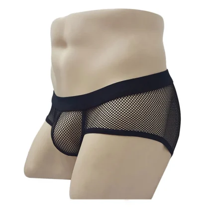 Fishnet Men's Brief with Solid Color - Image 5