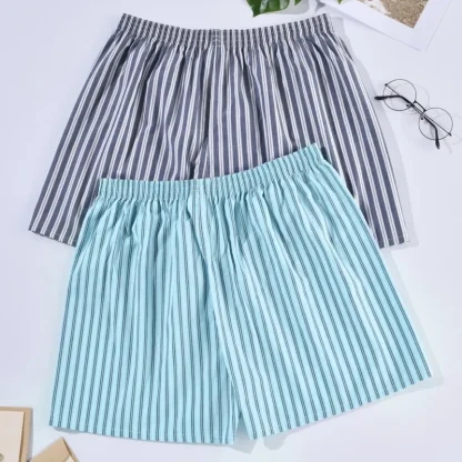 Loose Fit Boxer Short with Plaid Print - Image 8
