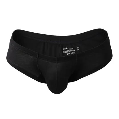 Simple Plain Color Breathable Briefs - Image 3