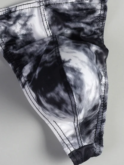 Trendy Men's Thong with Tie Dye Print - Image 8
