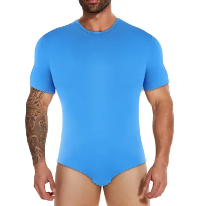Short Sleeve Bodysuit with Snap Button Crotch - Image 9