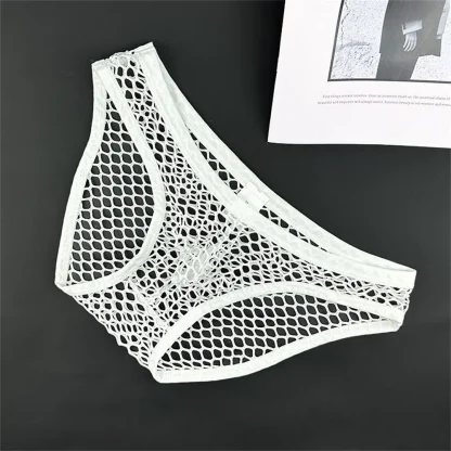 Low-rise Fishnet Brief with U Convex - Image 2