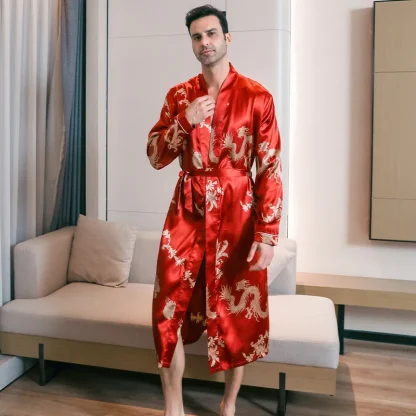 Shiny Robe with Printed Dragon - Image 4