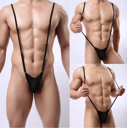 V-shaped Playful Bodysuit with Adjustable Strap - Image 2