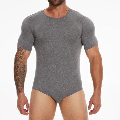 Short Sleeve Bodysuit with Snap Button Crotch - Image 5