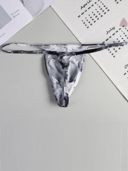 Trendy Men's Thong with Tie Dye Print - Image 10