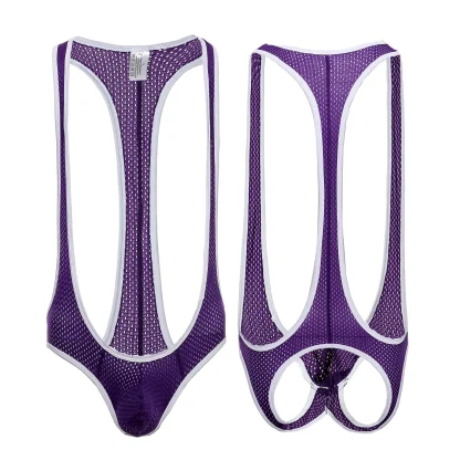Wrestling Singlet Bodysuit with Open Back - Image 7