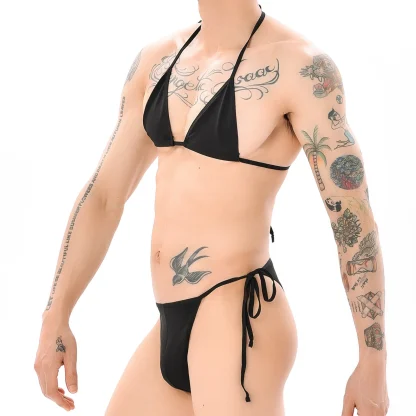 Sexy Tie Up Lingerie with Triangle Cup - Image 7
