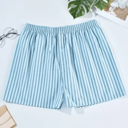 Loose Fit Boxer Short with Plaid Print - Image 4