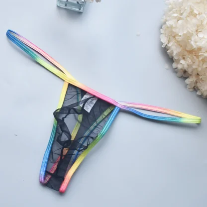 Sheer G-strings with Colorful Strap - Image 11