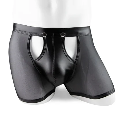 Transparent Boxer Brief with Snap Button Crotch - Image 3
