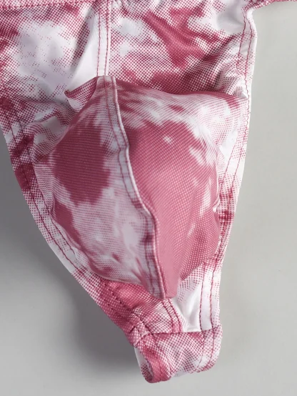 Trendy Men's Thong with Tie Dye Print - Image 6