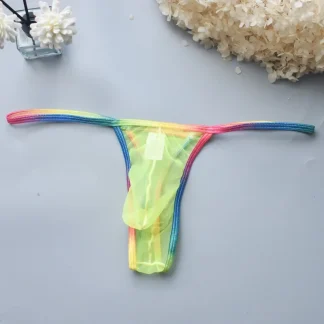 Sheer G-strings with Colorful Strap