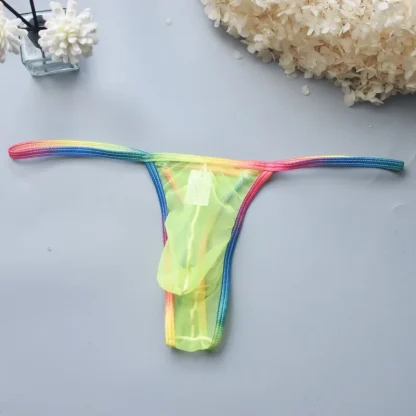 Sheer G-strings with Colorful Strap