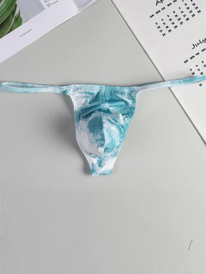 Trendy Men's Thong with Tie Dye Print - Image 13