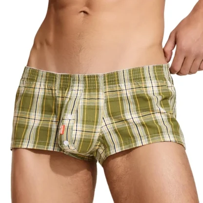 Comfortable Boxer Shorts with Plaid Pattern - Image 4