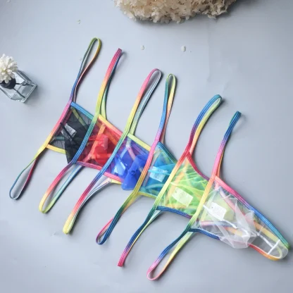Sheer G-strings with Colorful Strap - Image 6